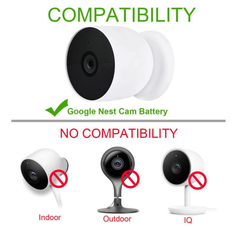 Cable de carga WOFTD Cable de alimentación para Google Nest Cam paquete de 2