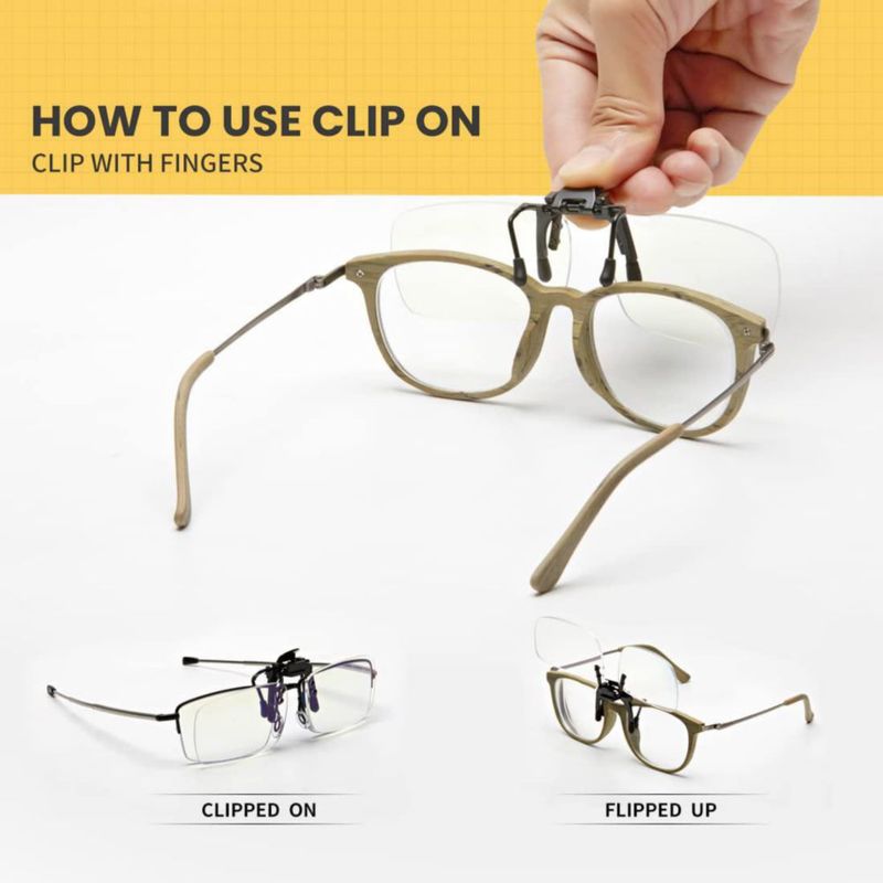 Lentes de Lectura Riwissipa Clip-On Abatibles con Filtro de Luz Azul 3.5x