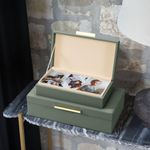Cajas decorativas de almacenamiento ZICOTO de cuero PU set de 2