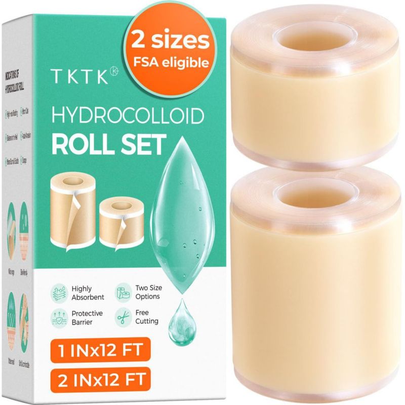 Rollo hidrocoloide TKTK de 2 tamaños 24 pies apósitos impermeables