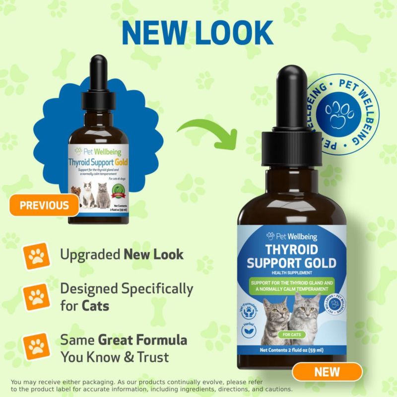 Pet Wellbeing Apoyo a la Tiroides Gold para Gatos 59 ml Líquido