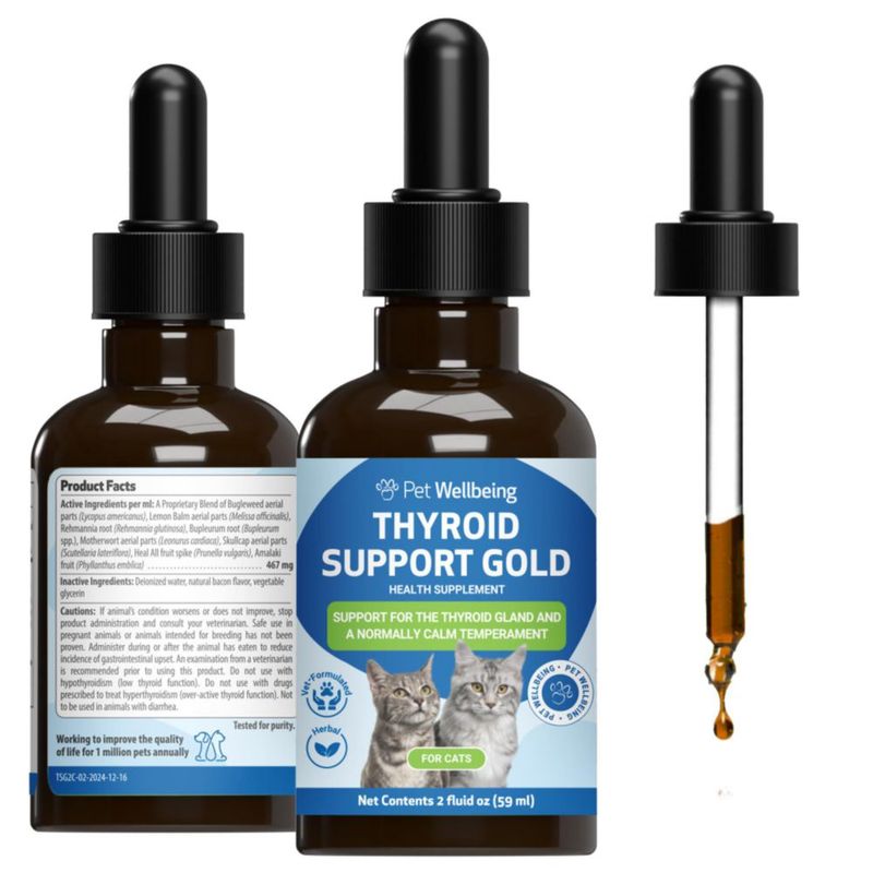 Pet Wellbeing Apoyo a la Tiroides Gold para Gatos 59 ml Líquido