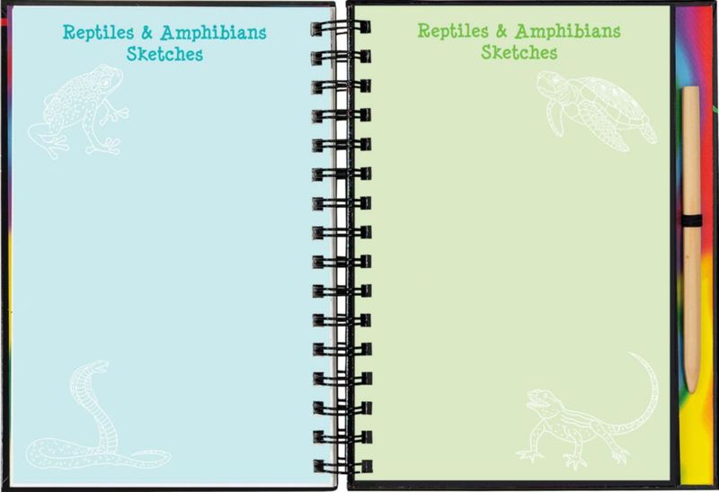 Libro PETER PAUPER PRESS Reptiles y Anfibios para Rascar y Dibujar
