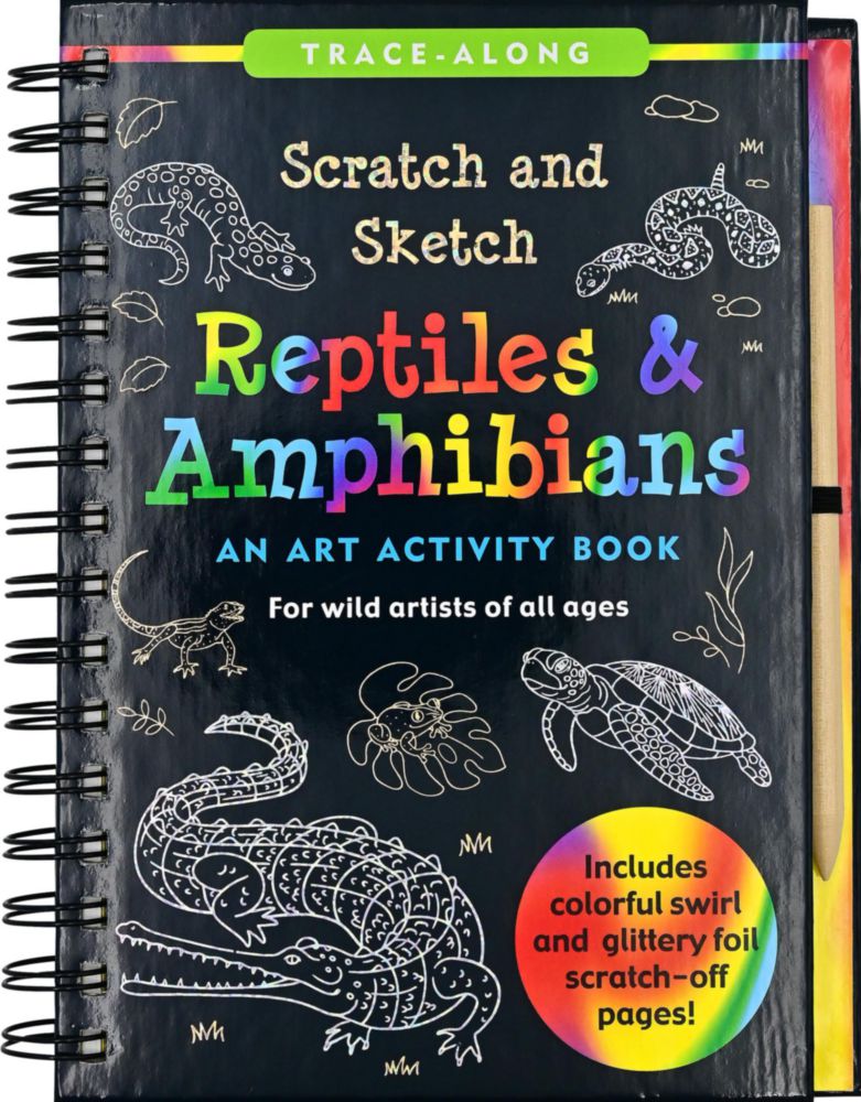 Libro PETER PAUPER PRESS Reptiles y Anfibios para Rascar y Dibujar