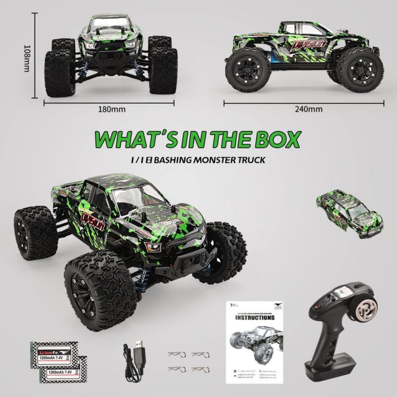 Auto RC TENSSENX 1:18 40 km/h 4x4 impermeable todoterreno