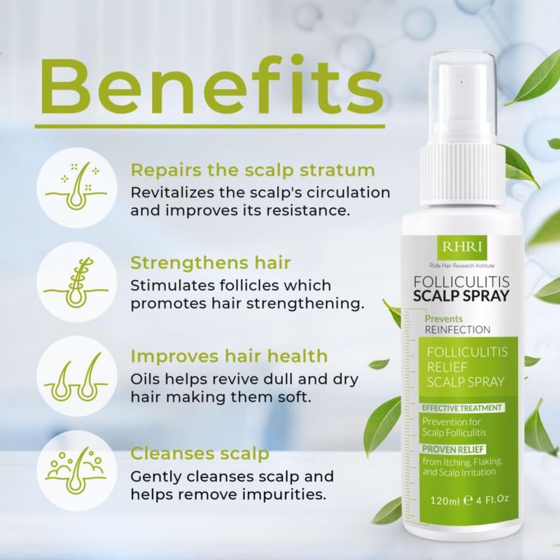 Spray para cuero cabelludo Rida foliculitis capilar caspa y psoriasis 100 ml