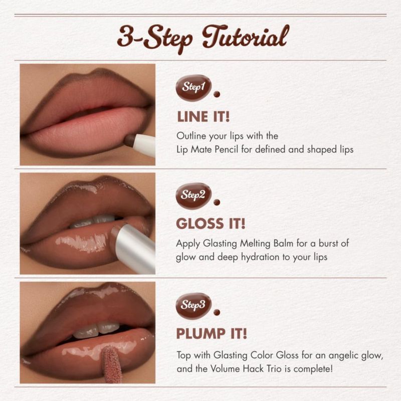 Kit 3 en 1 Lip Trio rom&nd Volume Hack Sweet Fig