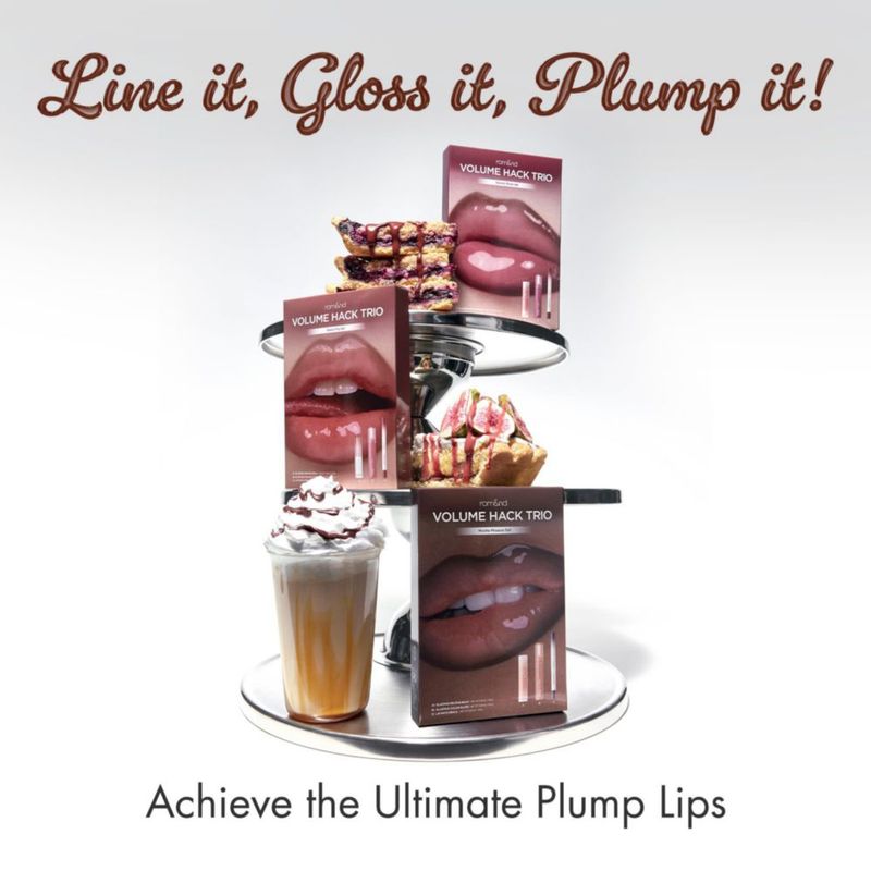 Kit 3 en 1 Lip Trio rom&nd Volume Hack Sweet Fig