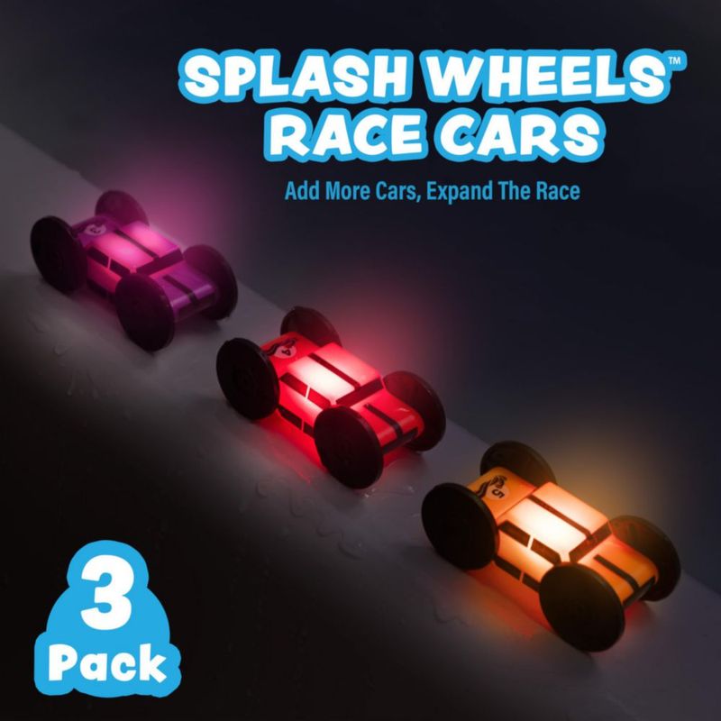 Juguete de baño Tub Works Splash Wheels - Pack de 3 con luces