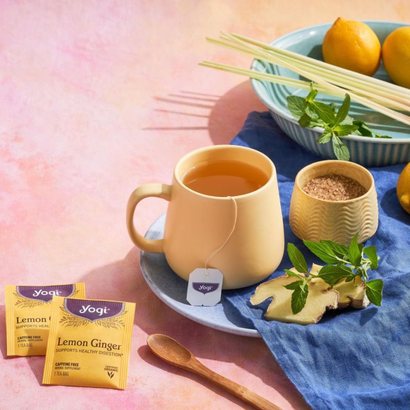 Té Yogi Limón y Jengibre Orgánico Sin Cafeína 16 Bolsitas