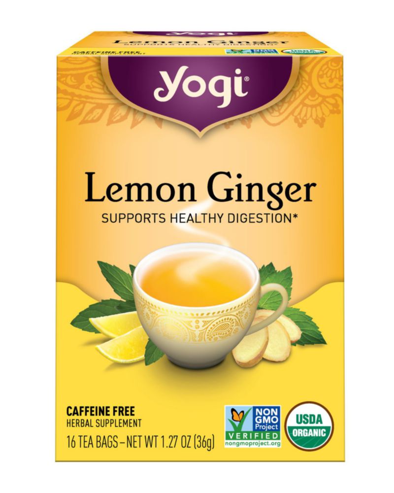 Té Yogi Limón y Jengibre Orgánico Sin Cafeína 16 Bolsitas