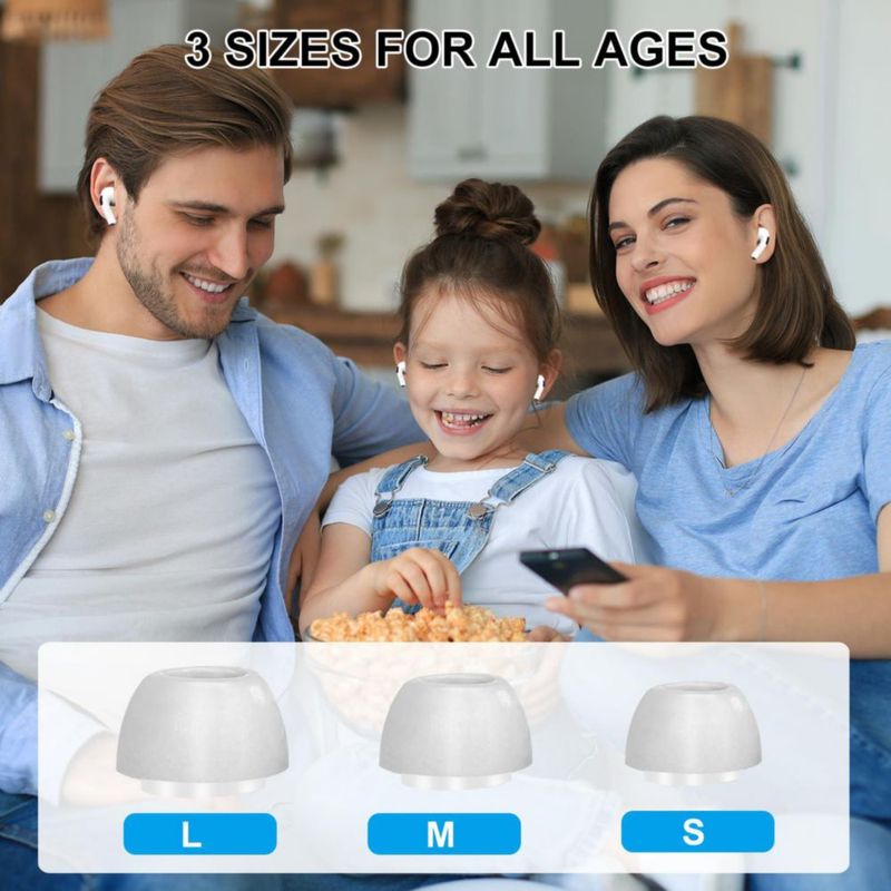 Almohadillas de espuma YSIUENG para AirPods Pro 3 (2025) S/M/L gris