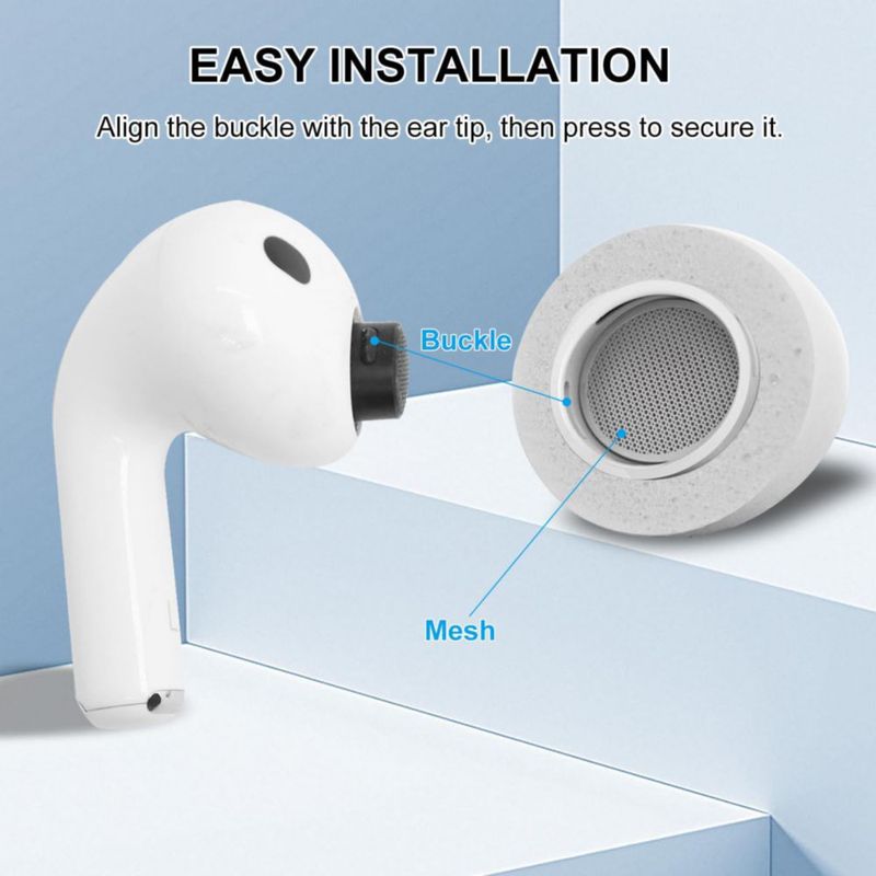 Almohadillas de espuma YSIUENG para AirPods Pro 3 (2025) S/M/L gris