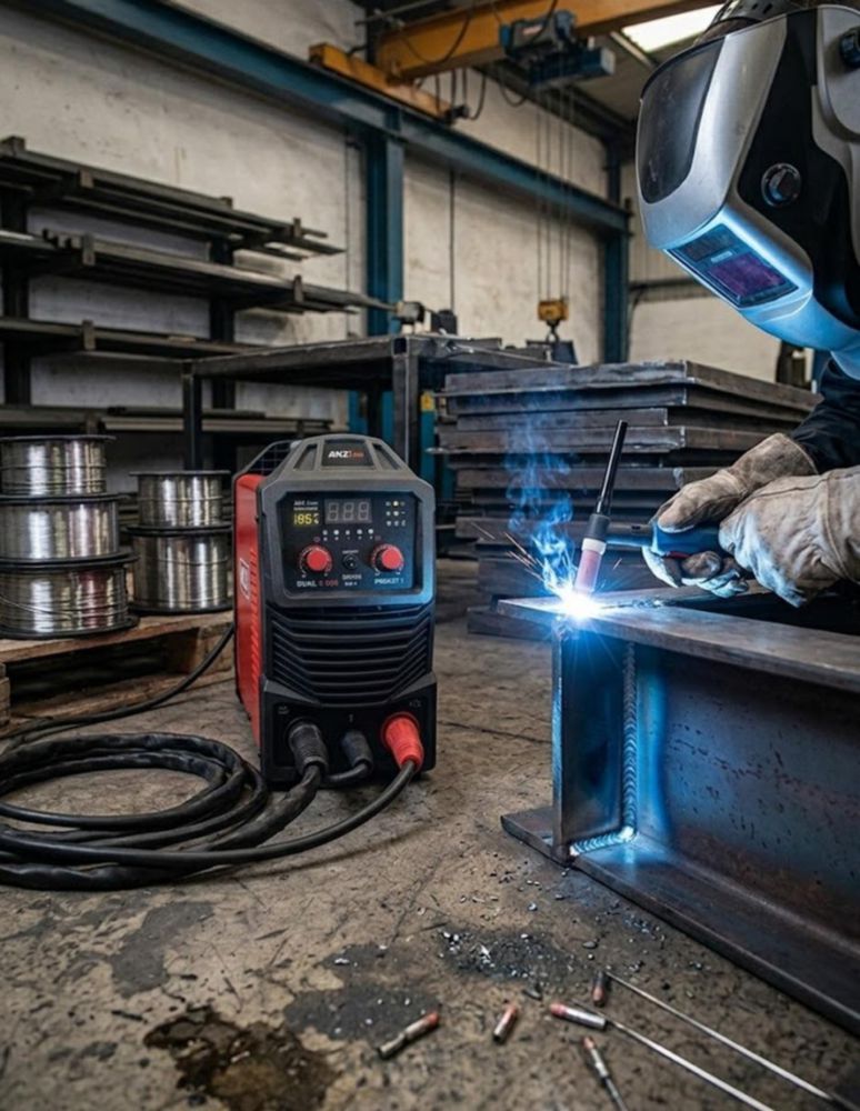 Soldadora Inversora MIG Aksi 130A Microalambre y Electrodo 3 en 1
