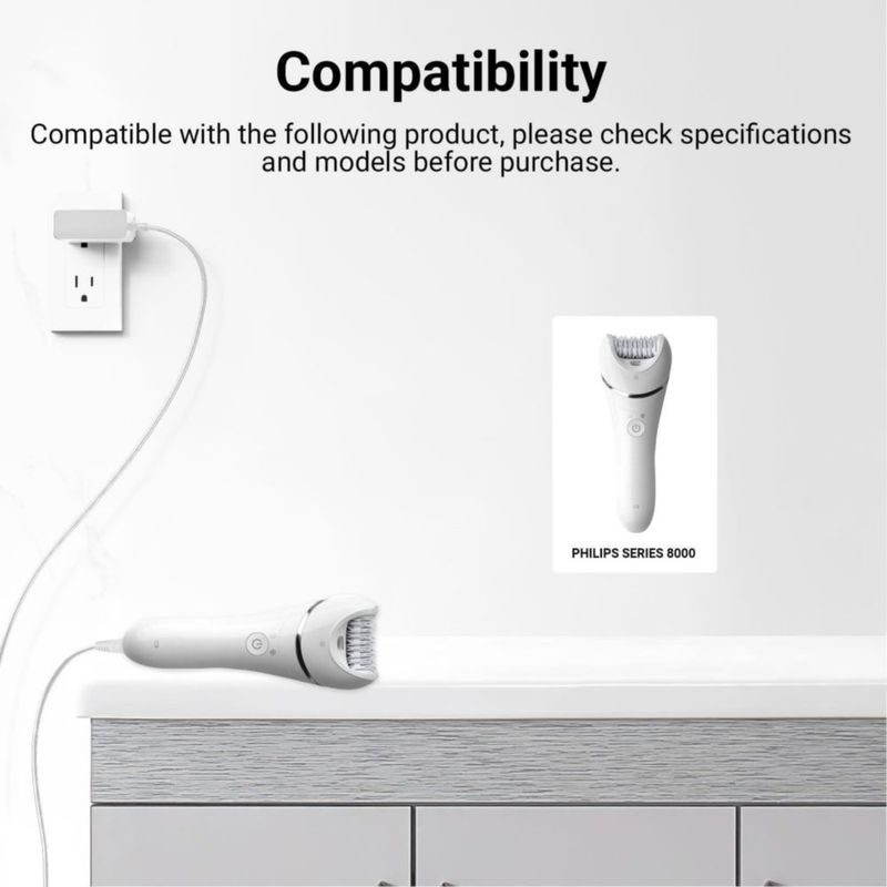 Cargador compatible con la depiladora Philips serie 8000