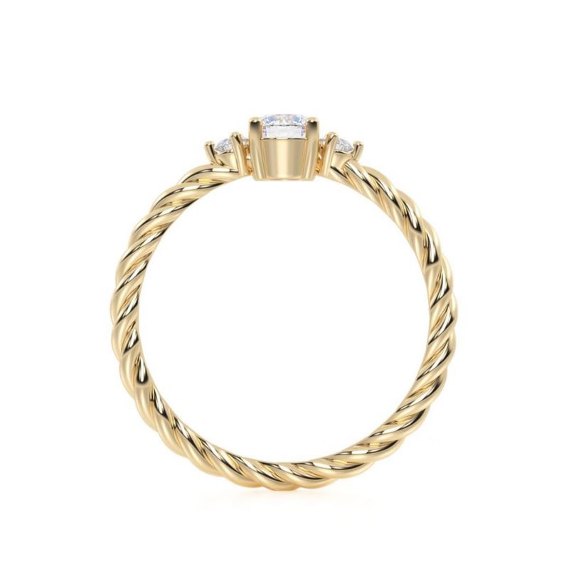Anillo de Compromiso Tresse 10K Oro