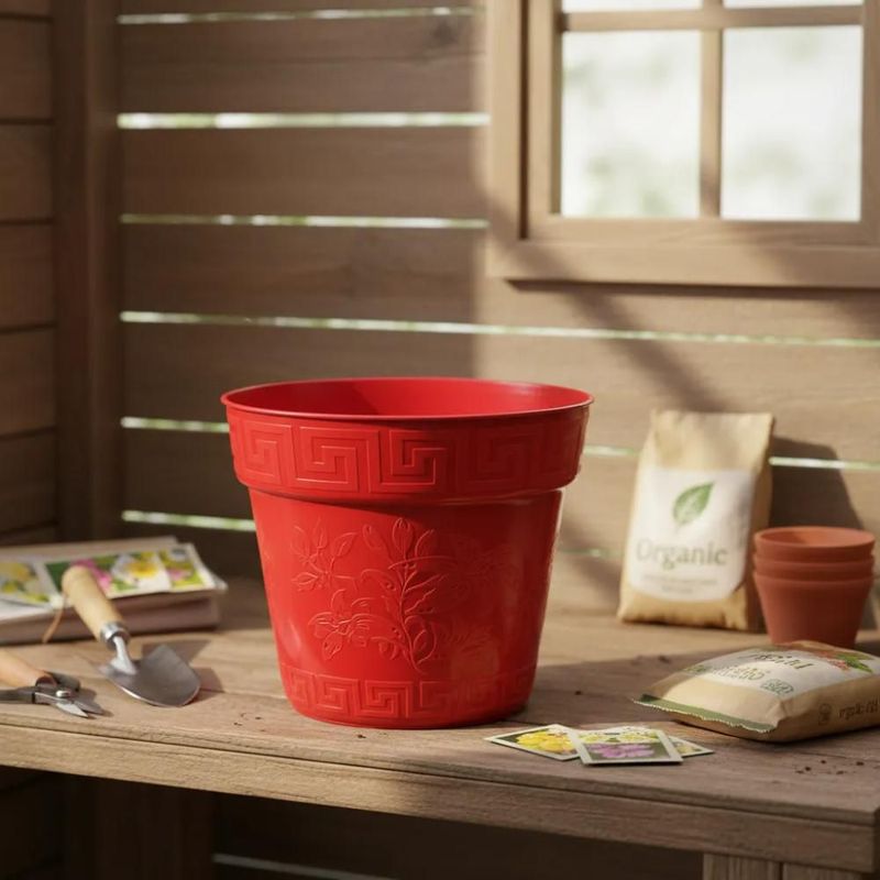 Maceta De Plastico Redondas Vivero Casa Jardín Resistente