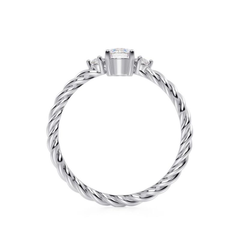 Anillo de Compromiso Tresse 10K Oro Blanco