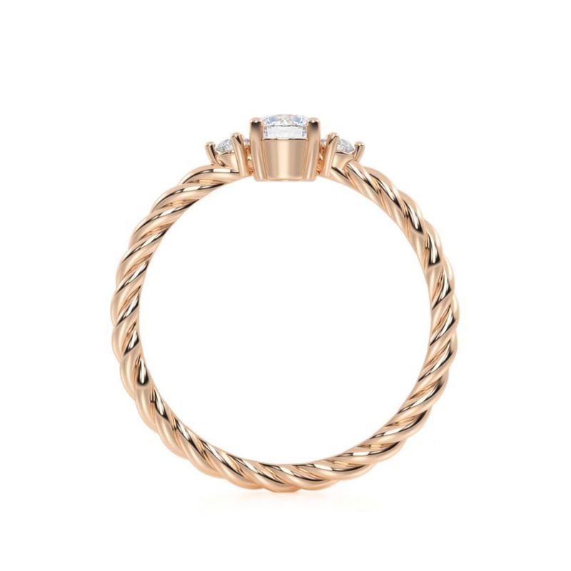 Anillo de Compromiso Tresse 14K Oro Rosa