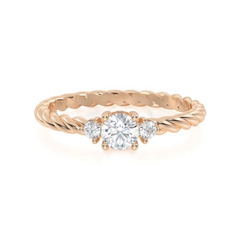 Anillo de Compromiso Tresse 14K Oro Rosa