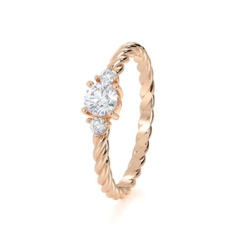 Anillo de Compromiso Tresse 10K Oro Rosa