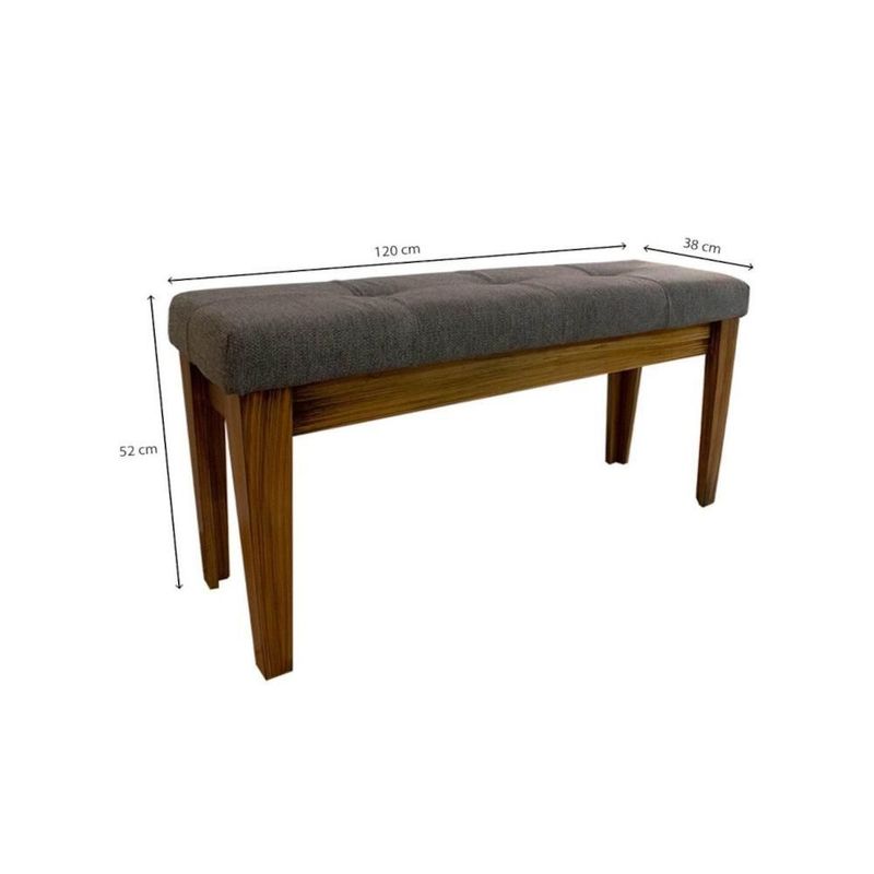 Comedor moderno con mesa rectangular para 6 personas color gris oscuro