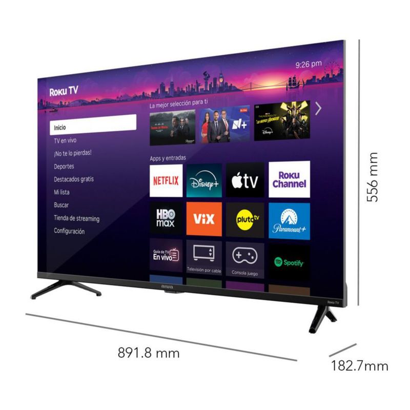 PANTALLA SMART TV AIWA 40 PULGADAS QLED FULL HD ROKU TV