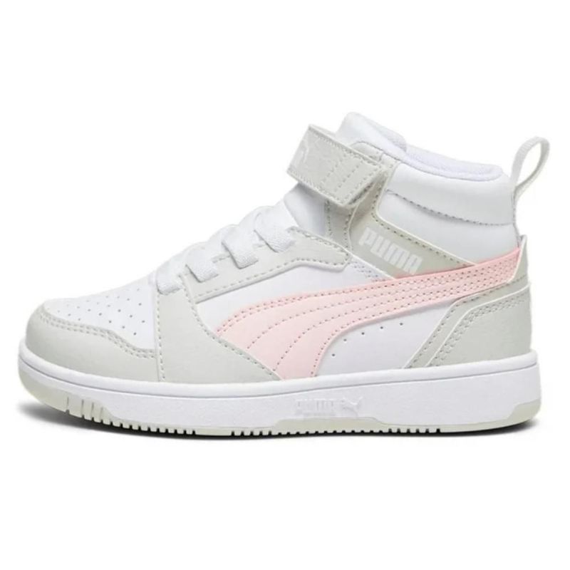 Tenis Puma Rebound V6 Mid AC PS Gris de Niñas 393832 04