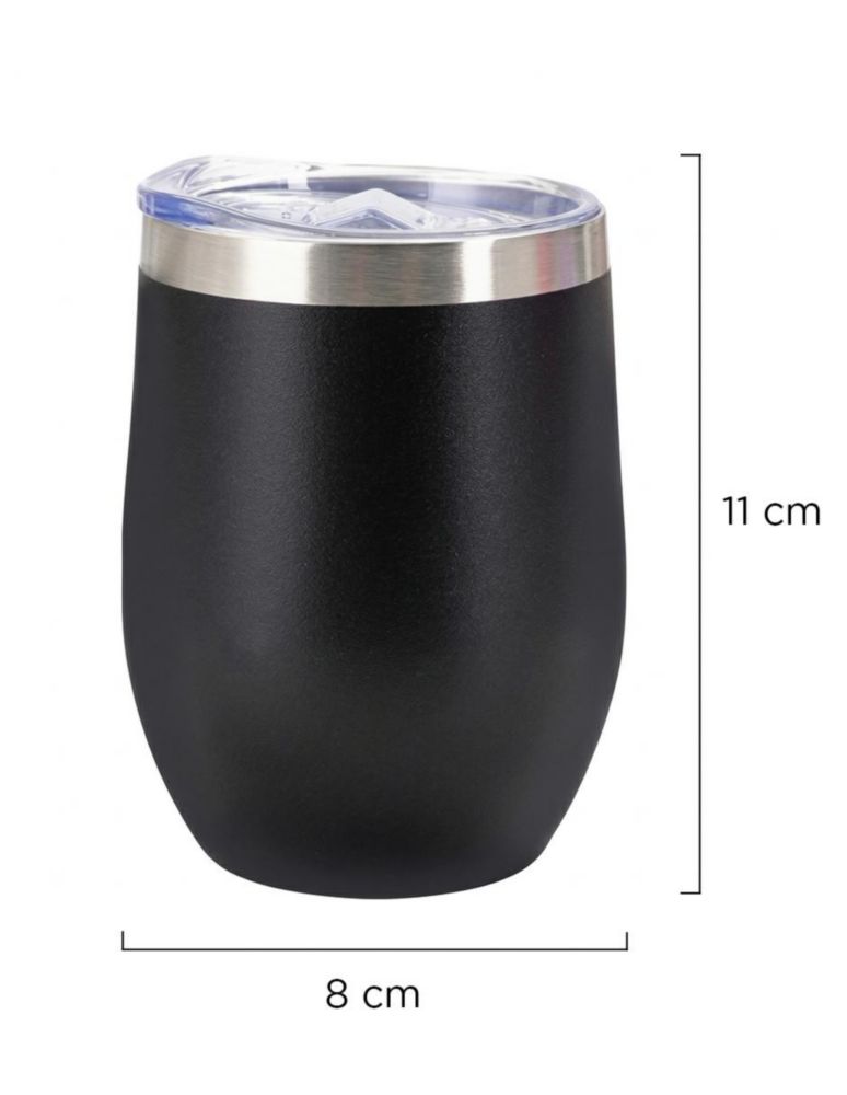 SET 50 COPA HUEVO KOPP 12 oz NEGRO  ACERO INOXIDABLE