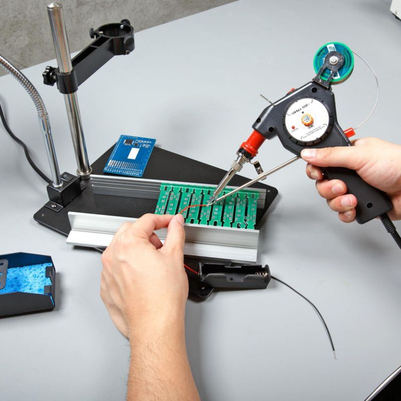 Pistola de soldar YIHUA 929D-I de alimentación automática 110V