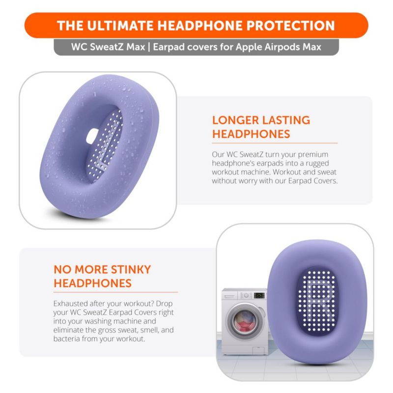 Fundas de silicona para almohadillas WC AirPods Max 1 SweatZ Max