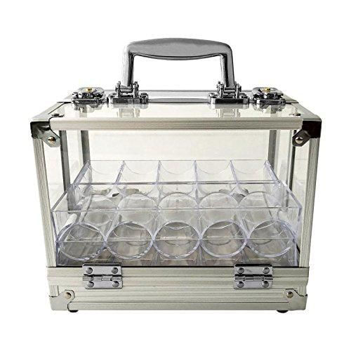 Portafichas YH Poker para 600 fichas acrílico transparente