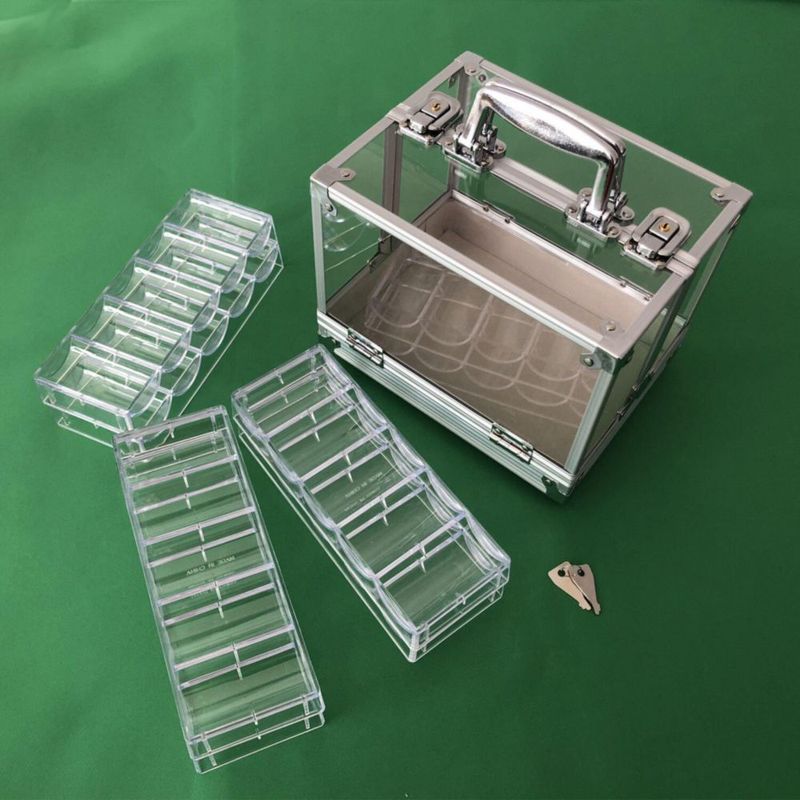 Portafichas YH Poker para 600 fichas acrílico transparente