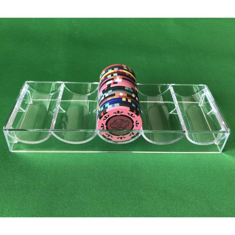 Portafichas YH Poker para 600 fichas acrílico transparente