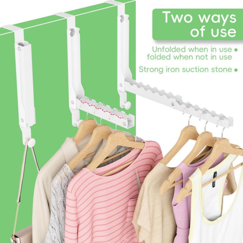 Ganchos para colocar sobre la puerta WLCSNG 11 soportes blanco pack de 2