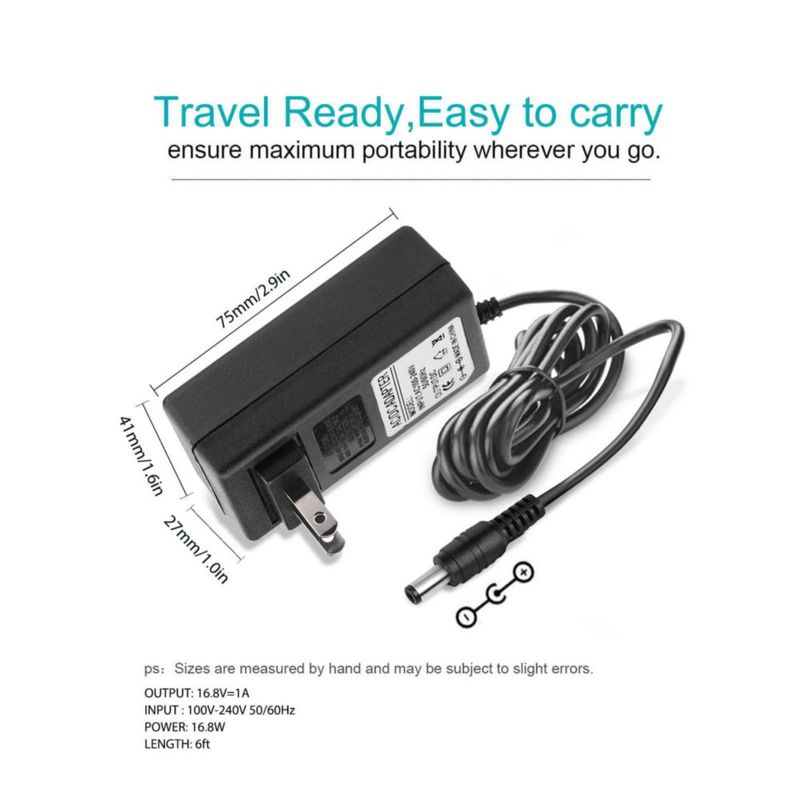 Adaptador de Carga ycwwzzh 16.8V 1A para Pistola de Masaje