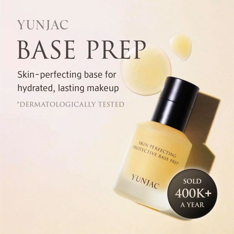 Primer YUNJAC Base Prep 25 ml sin siliconas con textura sérum