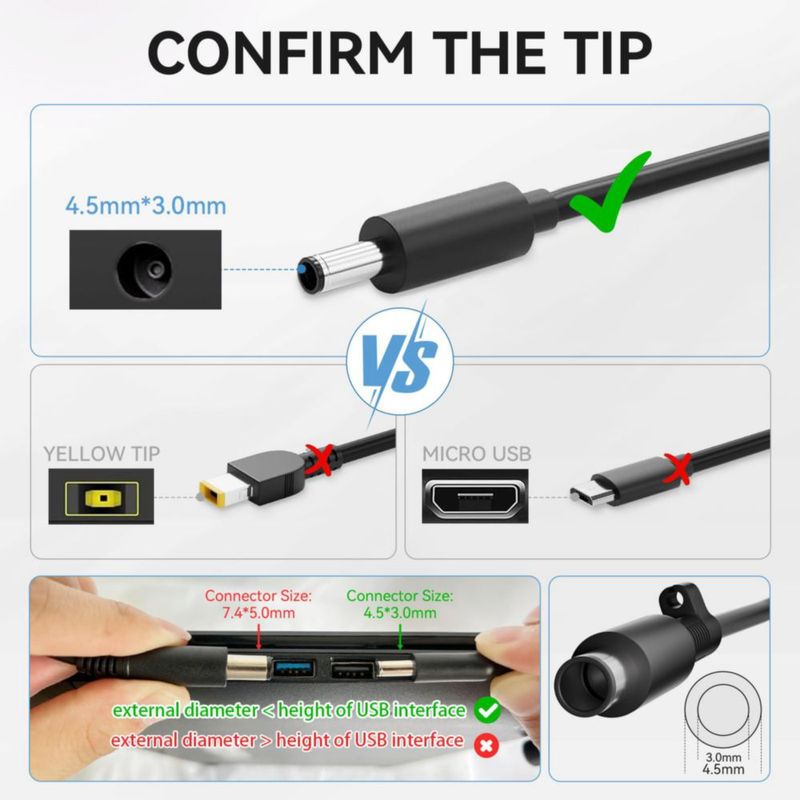 Cargador para laptop Verful LA90PM111 de 90 W para Dell Inspiron
