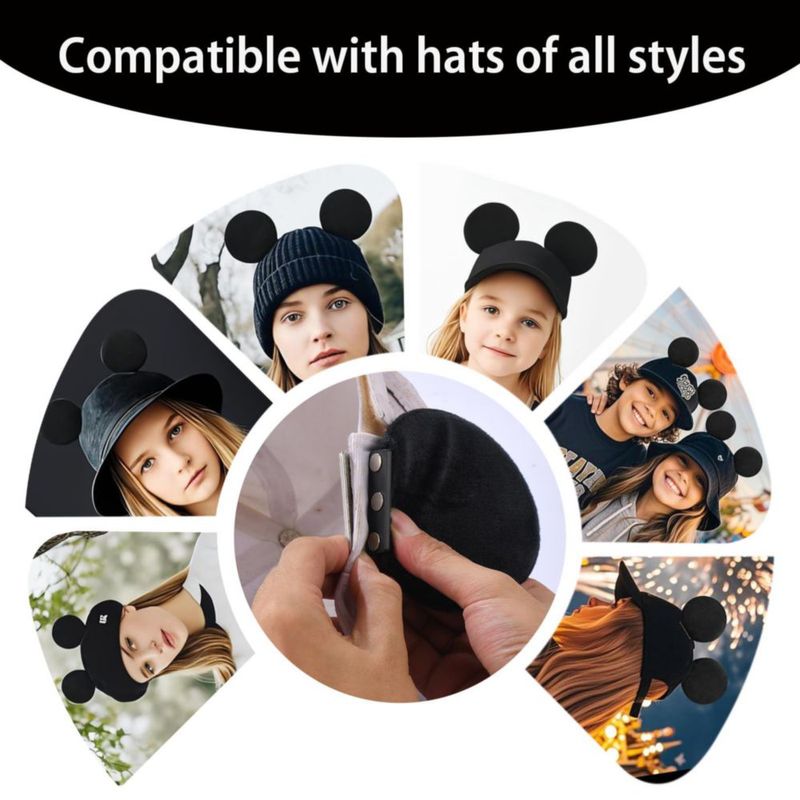 Orejas Magnéticas de Ratón 4 piezas Accesorio Clip para Sombrero ZIYIZE