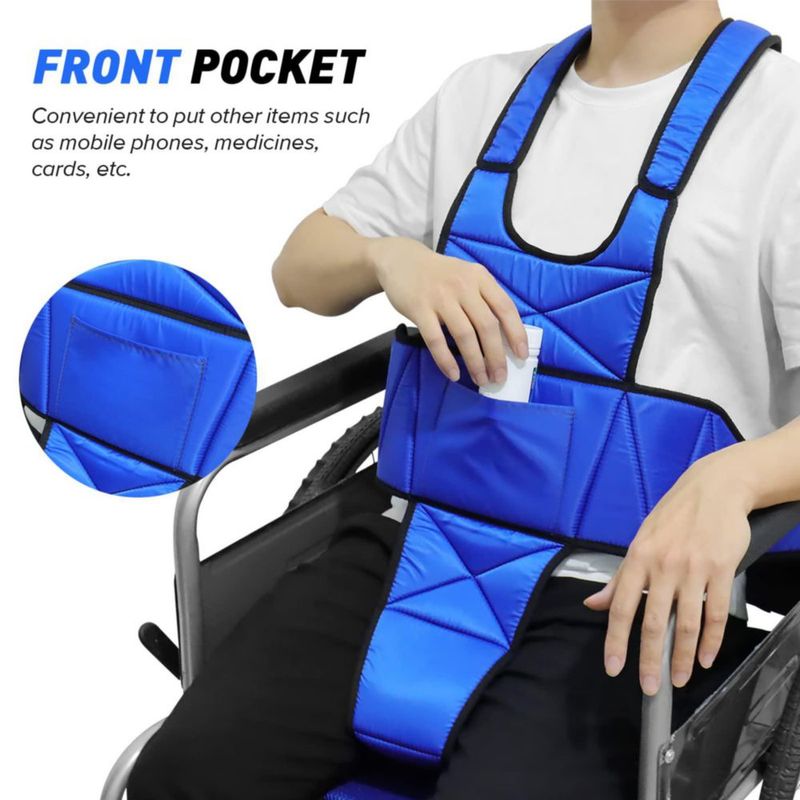 Cinturón de Seguridad para Silla de Ruedas YHK Chaleco Acolchado Ajustable