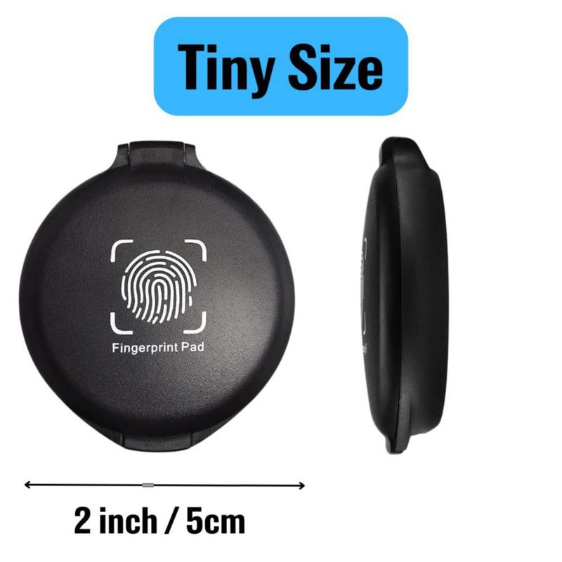 Almohadilla de tinta XROUVISAL para huellas dactilares 4 cm Secado rápido negro