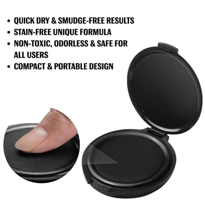 Almohadilla de tinta XROUVISAL para huellas dactilares 4 cm Secado rápido negro