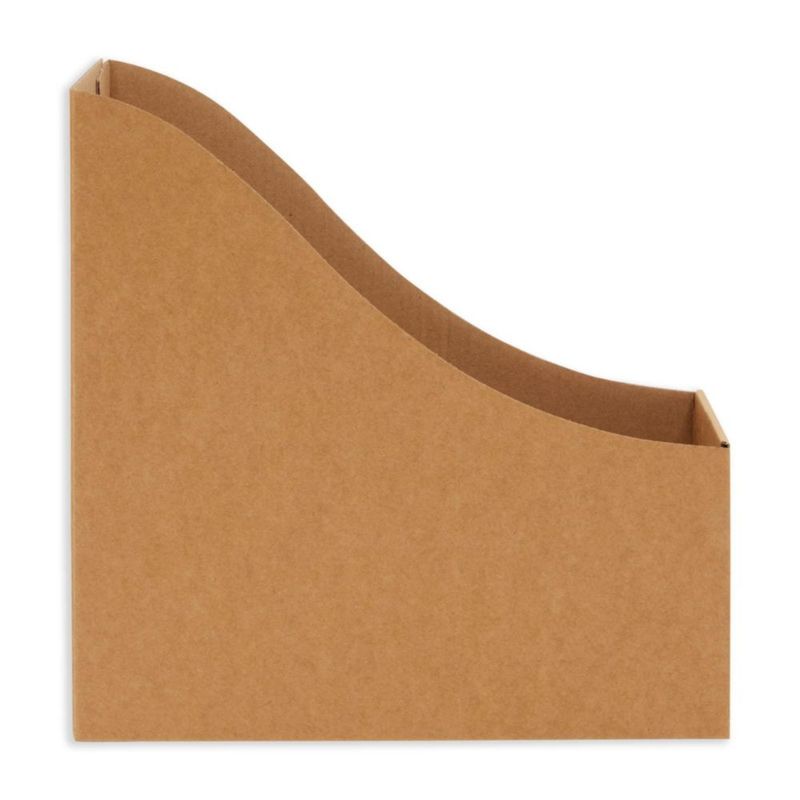 Porta Revistas de Cartón Corrugado Juvale 26 × 27 × 8 cm – Pack de 8 – Marrón