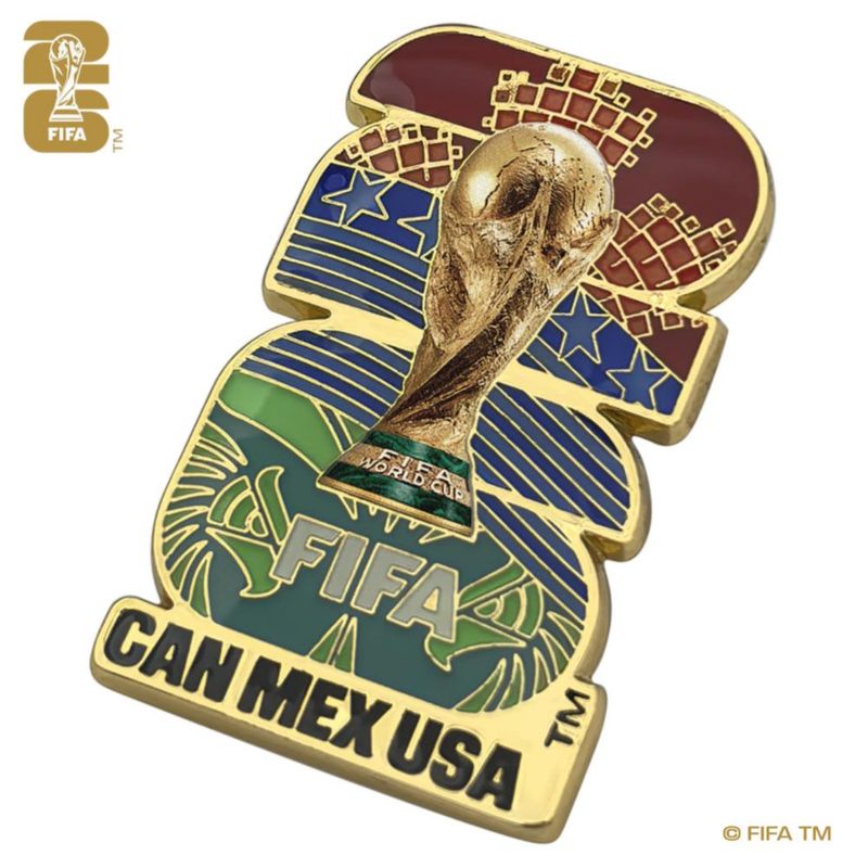 Pin conmemorativo Wagon International FIFA World Cup 2026 de zinc 39 mm
