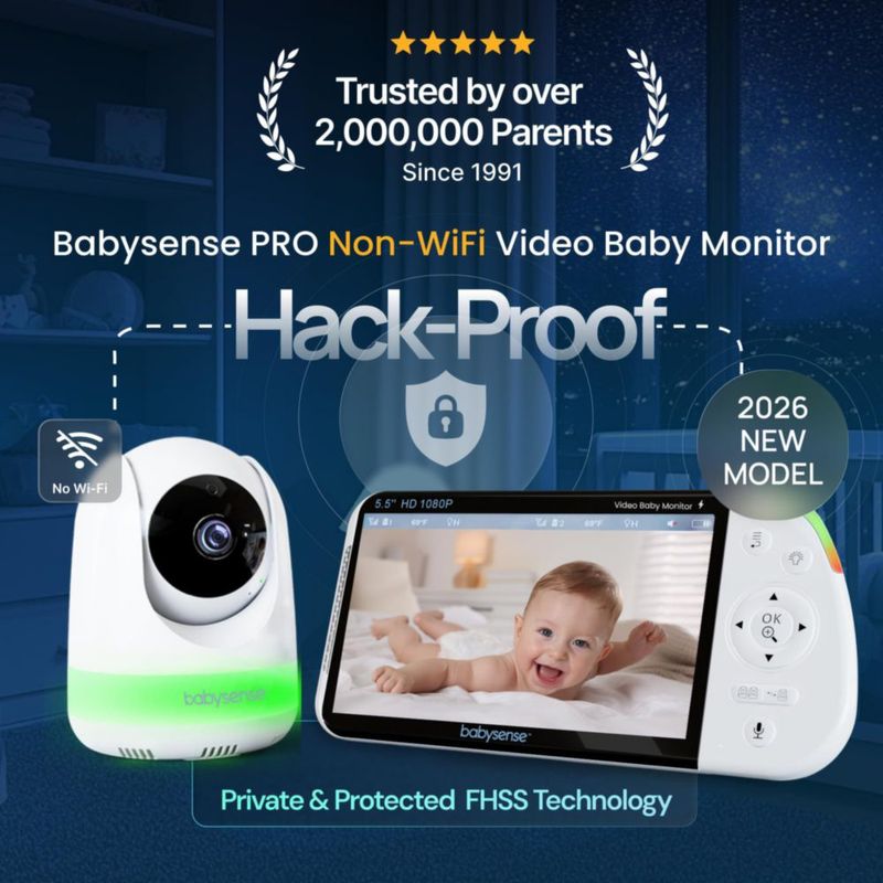 Monitor para Bebé Babysense 5.5" Full HD 3 Cámaras Sin WiFi