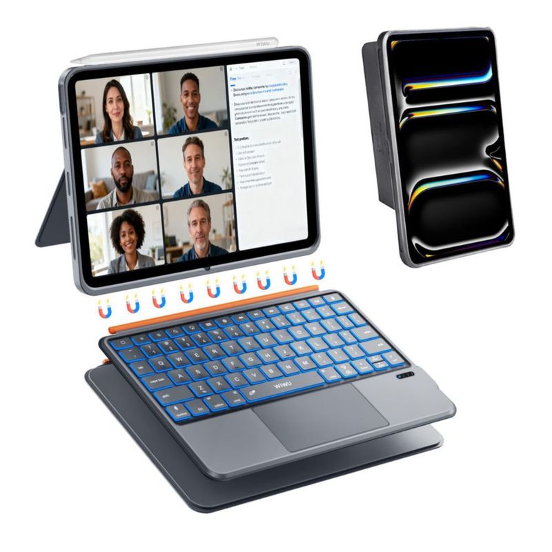 Funda con teclado WIWU para iPad Pro 11" M4/M5 (2024/2025) Bluetooth