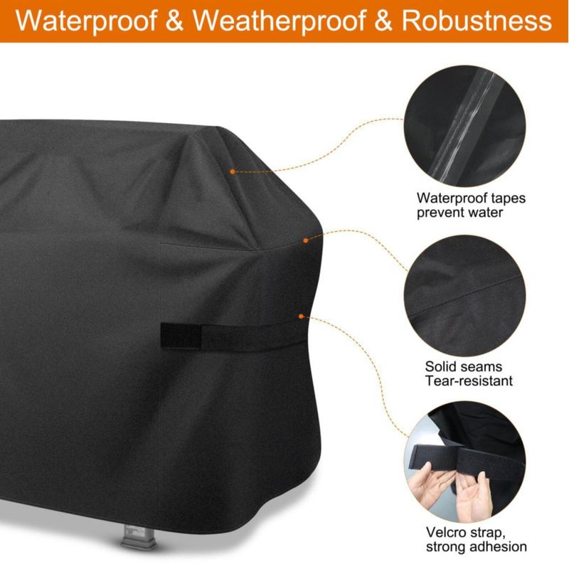 Cubierta para parrilla ZHSX 130 cm impermeable 600D con correa ajustable