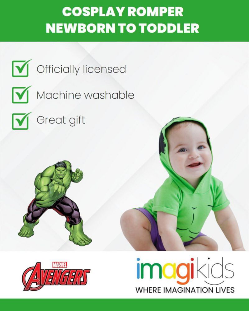 Body Marvel Hulk 6-9 meses multicolor