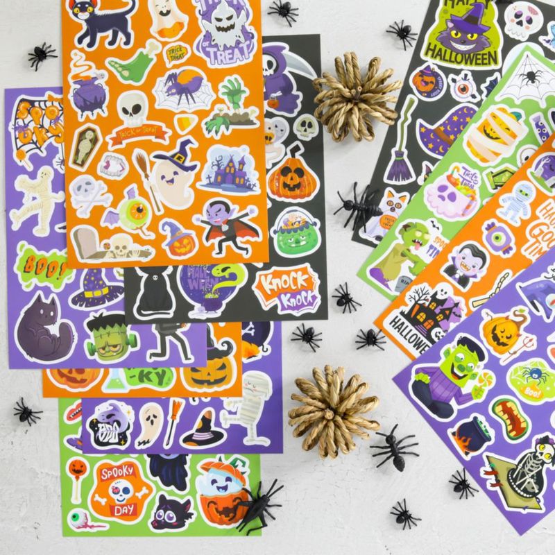 Pegatinas ZICOTO Halloween 200 piezas Vinilo Impermeable