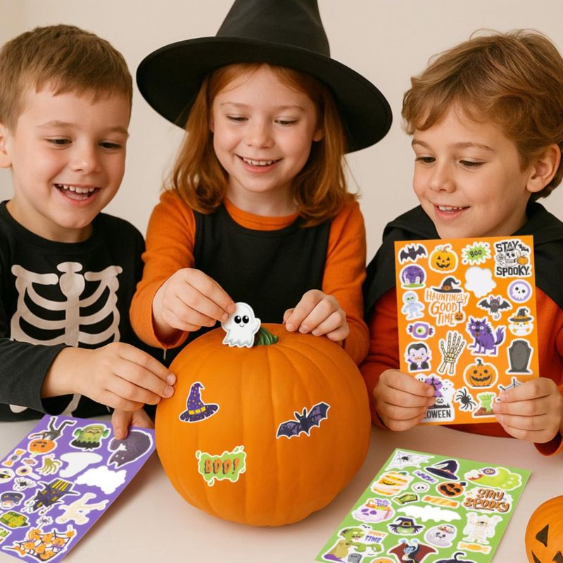 Pegatinas ZICOTO Halloween 200 piezas Vinilo Impermeable